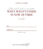 10motifs gift card back: To, Amount, valid for 1 year